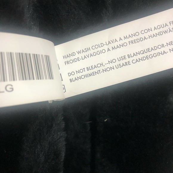 Just Fab Faux Shearling Waterfall Black Vest Sz L - Picture 12 of 12